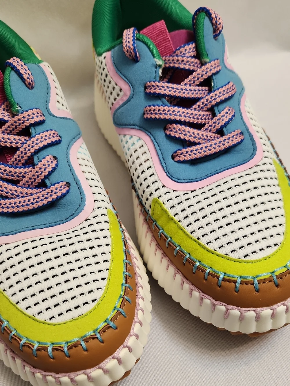 Claudia Ghizzani Cozzy Girl Coachel Multi-Paneled Platform Sneakers (W Size 37)
